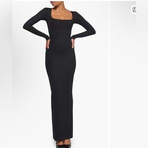SKIMS Body Sculpting Long Sleeve Maxi Dress